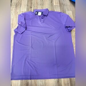 NWT Donald Ross Sport Polo XXL Purple Striped Gavin Performance Golf Shirt